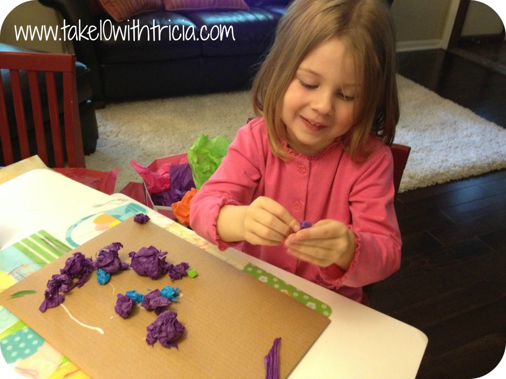 Charlotte-with-tissue-paper-craft