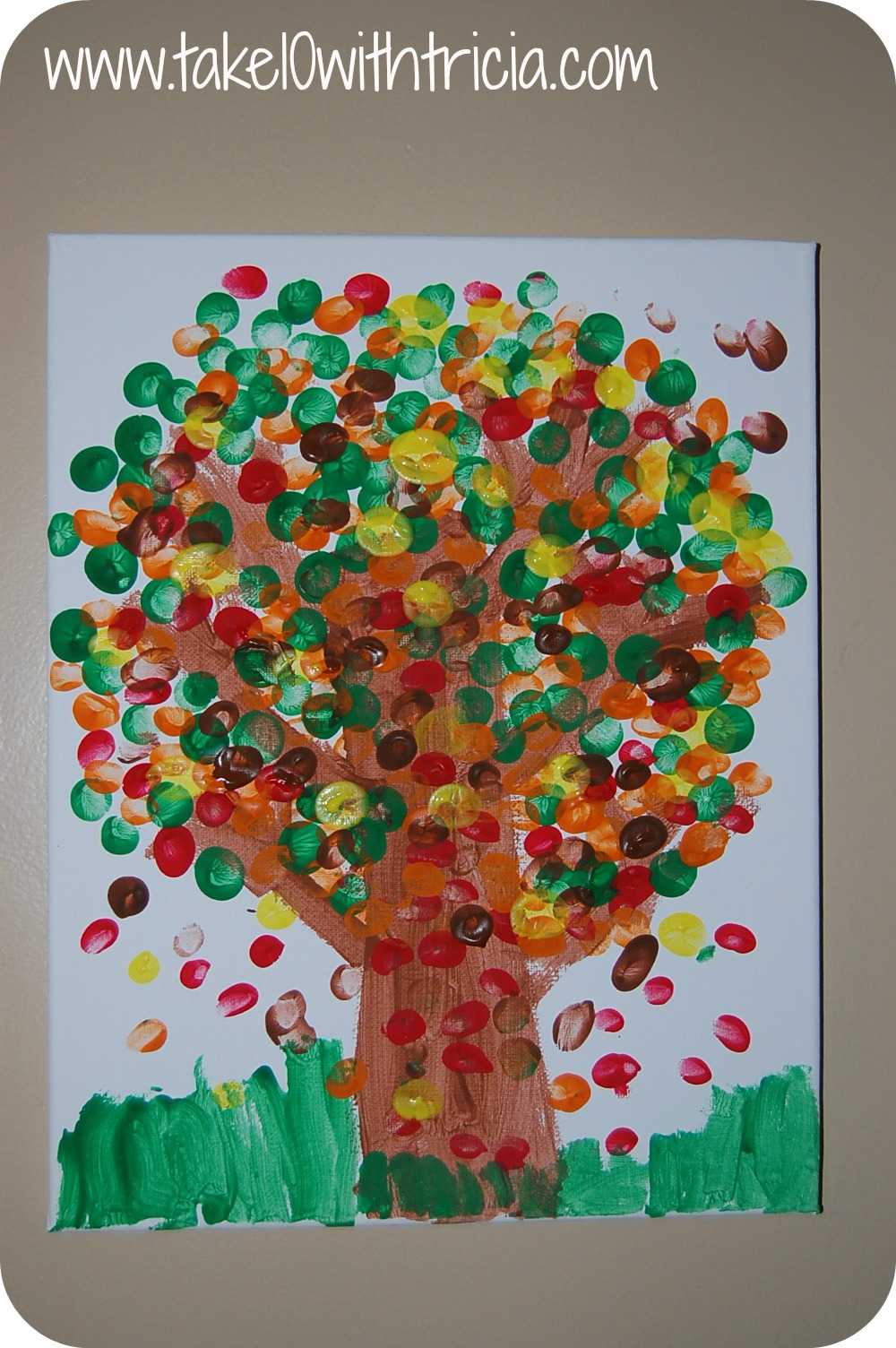 Fall Fingerprint Tree Family Art Project | Take 10 With Tricia