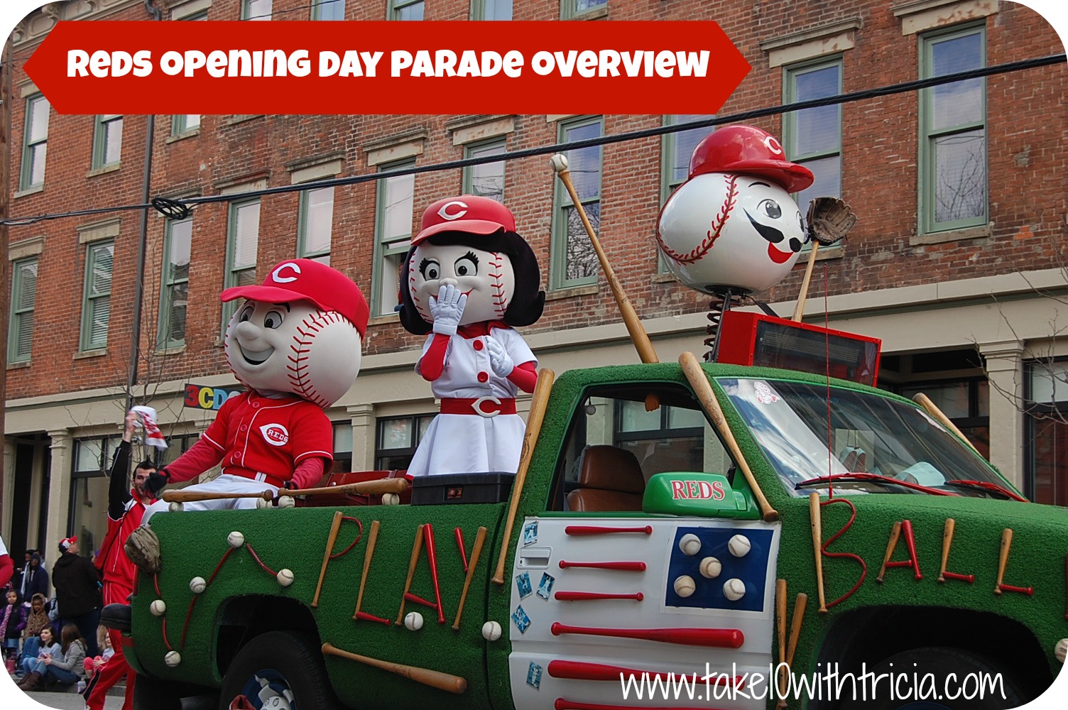 Cincinnati Reds Opening Day Parade Reds mascot, Rosie Red, is seen