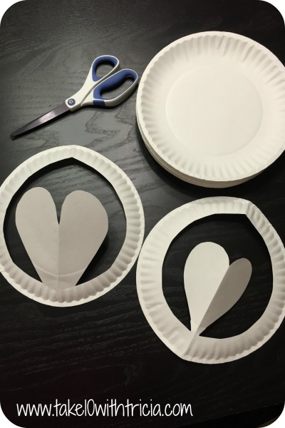 valentine paper plate hat