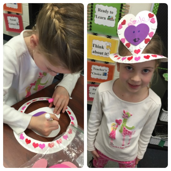 valentine paper plate hat