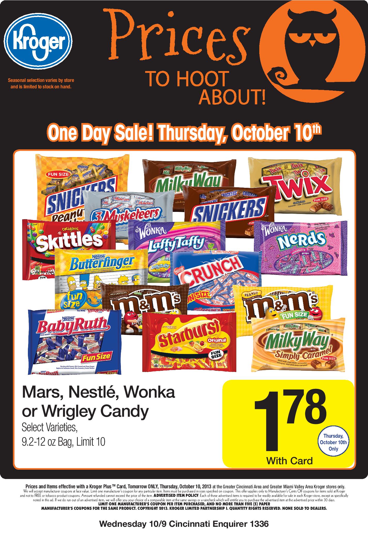 Kroger Halloween Candy Sale THIS THURSDAY Take 10 With Tricia